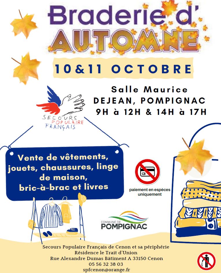 2026.10.10 et 11 Braderie dautomne Sec Pop