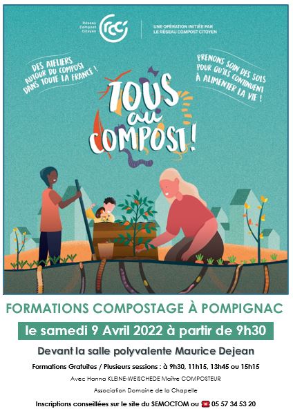 Affiche Formation Compostage Pompignac