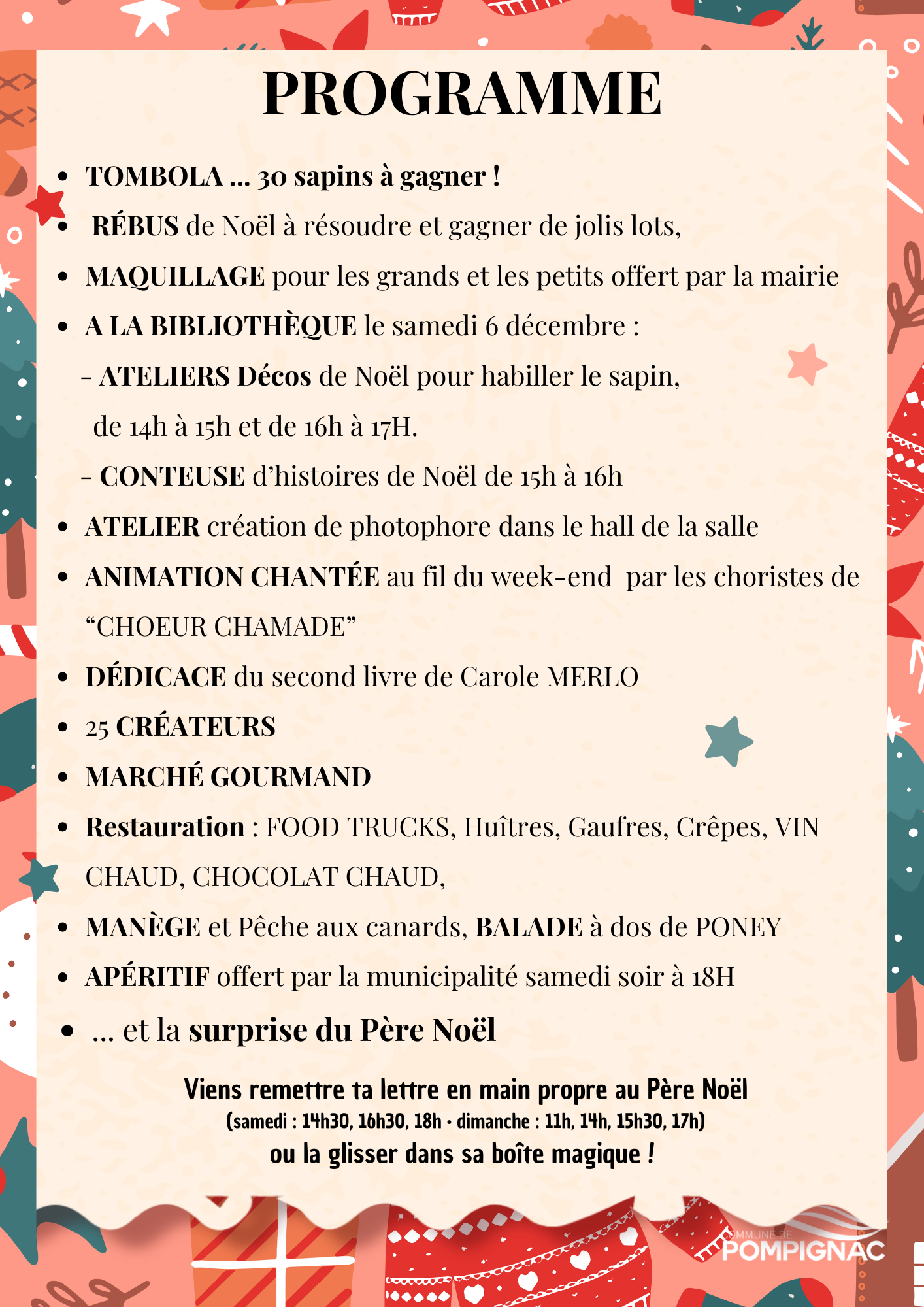 Flyer Marché de Noël 2025 AFFICHE Verso