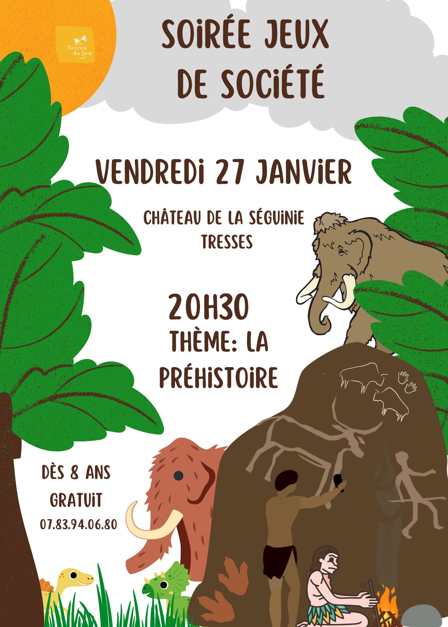 Janvier 2023 Soirée jeux la préhistoire 