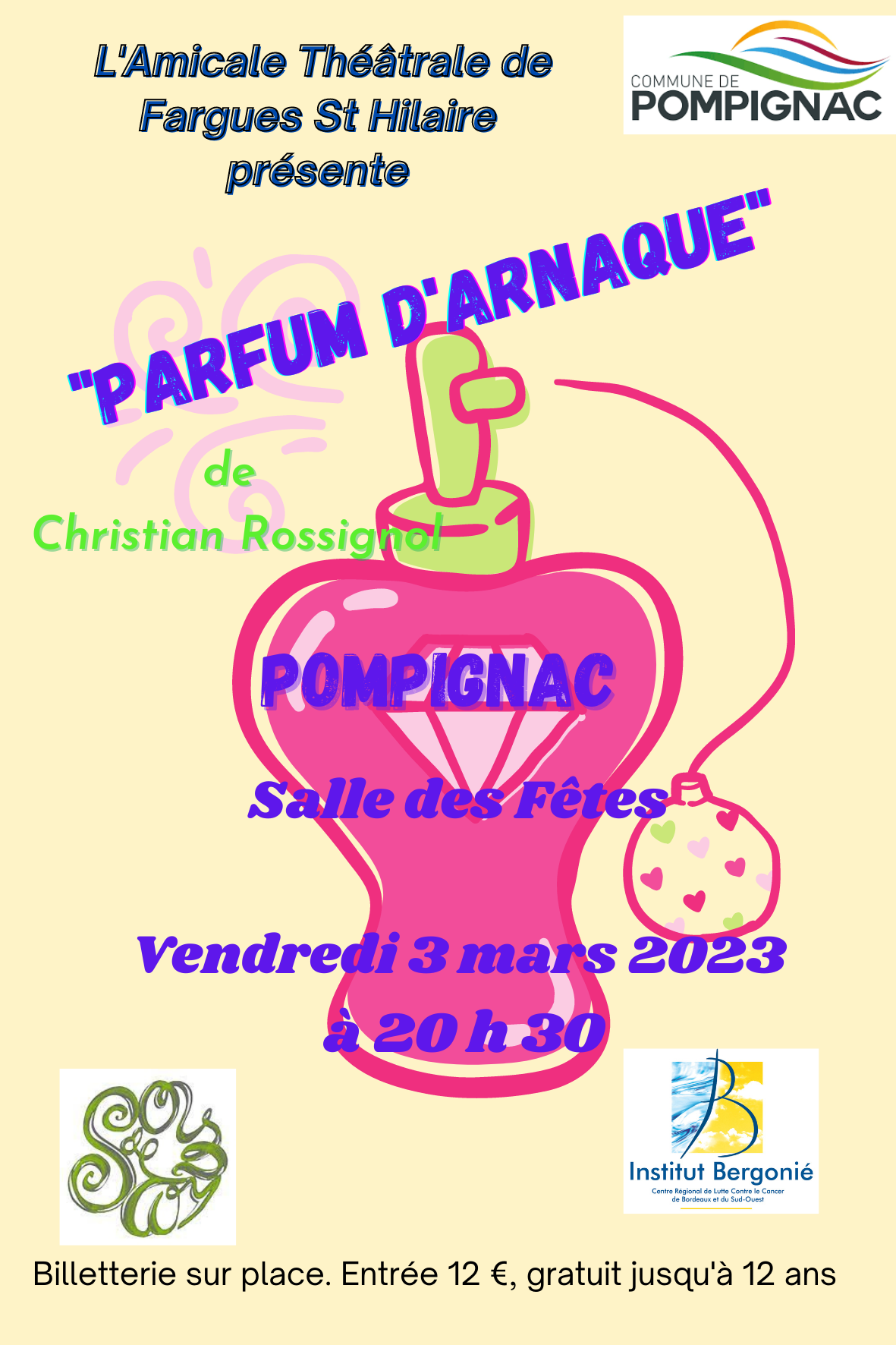 affiche amicale theatrale fargues 03.03.23