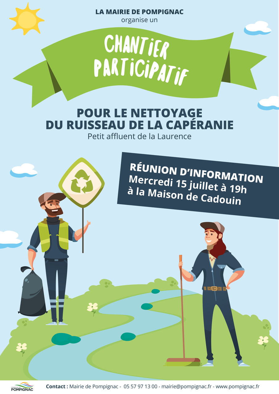 affiche chantier participatif pompignac