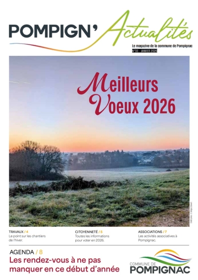 Le POMPIGN'Actualit&eacute;s n&deg;33 de janvier est en ligne - LE MAG
