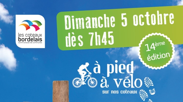 A PIED A VÉLO LE DIMANCHE 5 OCTOBRE !